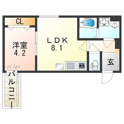 ｂａｄｇｅ島泉の物件間取画像